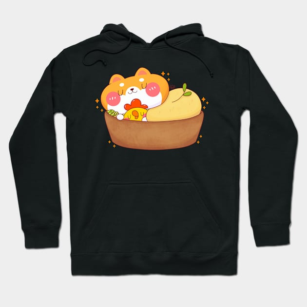 Shiba Fruit Tart Hoodie by Nas.ArtSpace